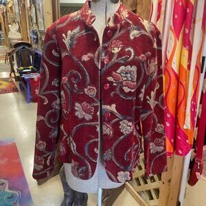 Vintage Red Tapestry Blazer (E)